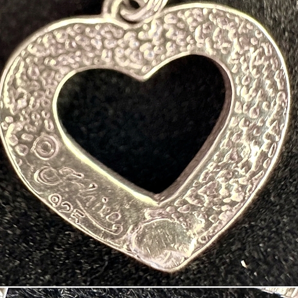 Heart-Shaped Pink Crystal Sterling Silver 925 Necklace - Picture 2 of 4